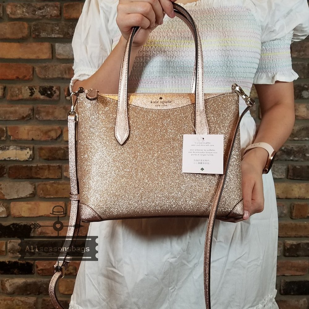 AUTHENTIC Kate Spade SHIMMY Satchel Crossbody ROSE GOLD NEW